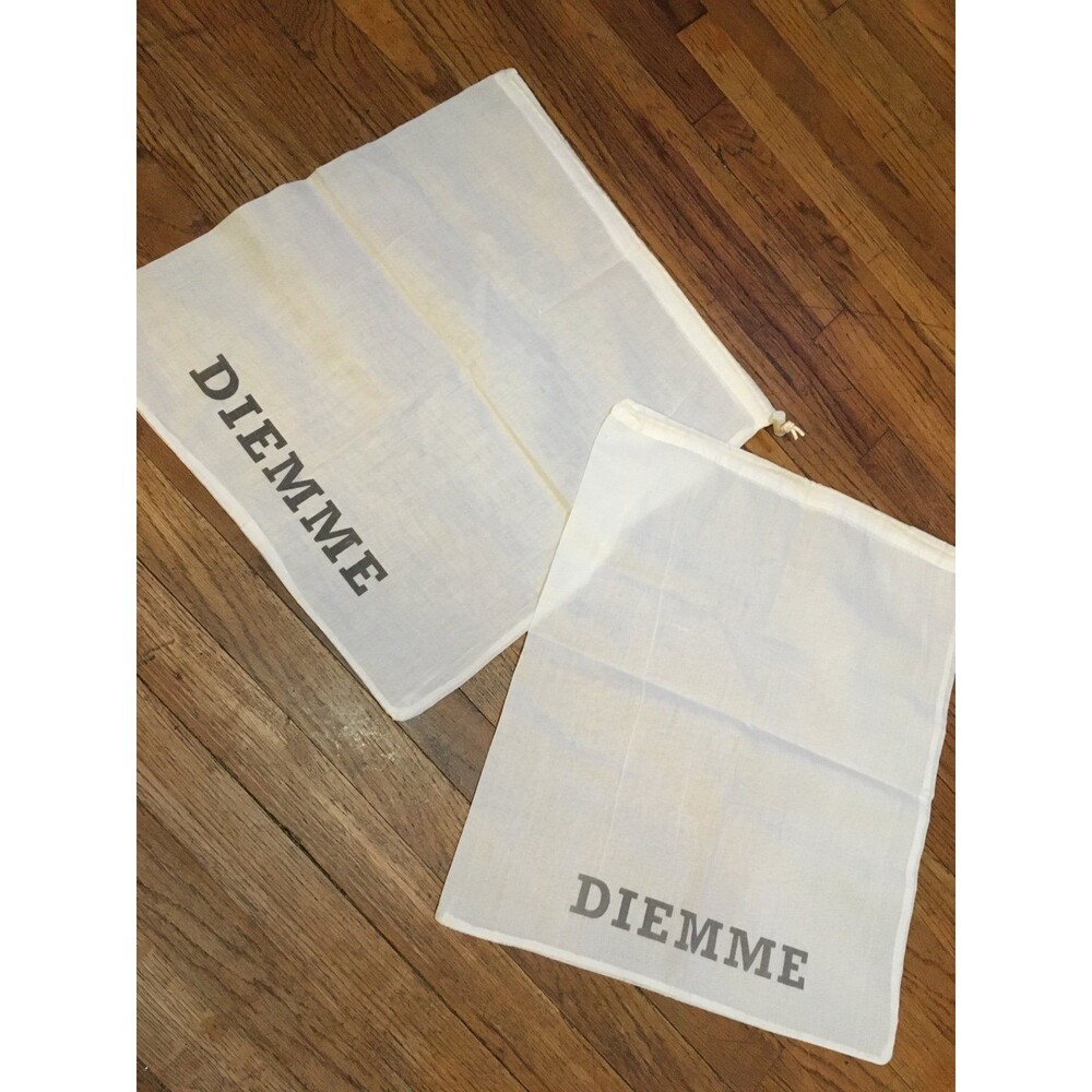 DIEMME White Dustbags TWO (2) dust bags 17” x 19” Sheer light New never used
